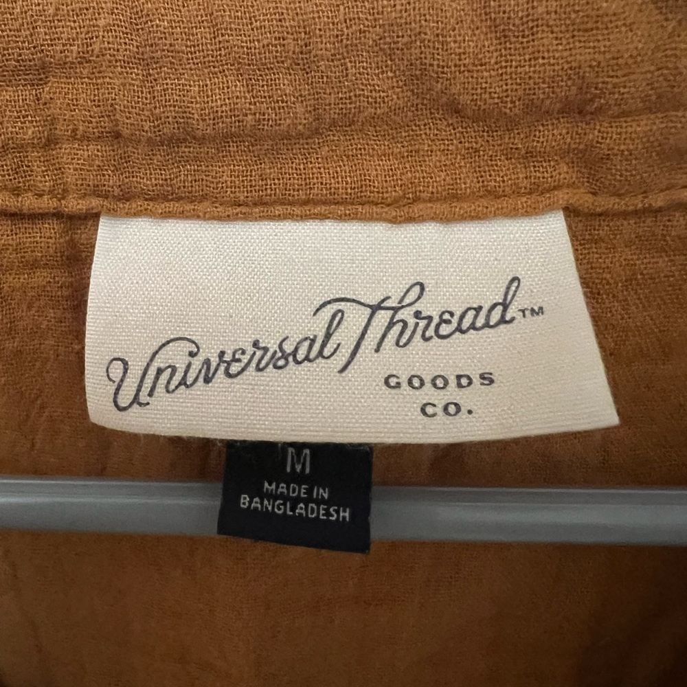 Golden Brown V-Neck Women's Top - Picture 2 of 2